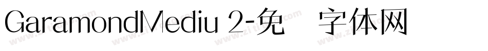 GaramondMediu 2字体转换